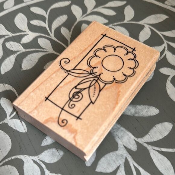 Floral Design Wooden Stamp Single Daisy by BlockArt for Stampendous NWT - Picture 1 of 6